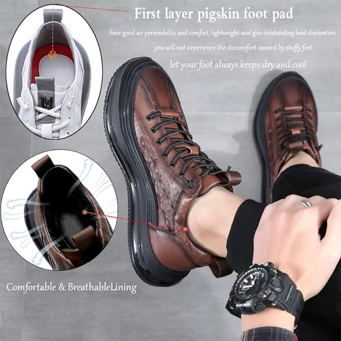 Leather Height Lifting Shoes