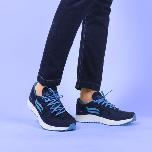 Gold Seega Marathon Navy Blue Shoes For Men